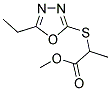 METHYL 2-[(5-ETHYL-1,3,4-OXADIAZOL-2-YL)SULFANYL]PROPANOATE Struktur