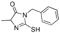 3-BENZYL-2-MERCAPTO-5-METHYL-3,5-DIHYDRO-4H-IMIDAZOL-4-ONE Struktur