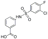 3-(3-CHLORO-4-FLUOROPHENYLSULFONAMIDO)BENZOIC ACID Struktur