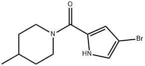 (4-BROMO-1H-PYRROL-2-YL)(4-METHYLPIPERIDINO)METHANONE Struktur