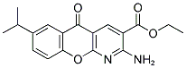 ETHYL 2-AMINO-7-ISOPROPYL-5-OXO-5H-[1]-BENZOPYRANO-[2,3-B]PYRIDINE-3-CARBOXYLATE Struktur