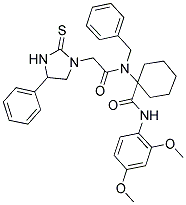 1-(N-BENZYL-2-(4-PHENYL-2-THIOXOIMIDAZOLIDIN-1-YL)ACETAMIDO)-N-(2,4-DIMETHOXYPHENYL)CYCLOHEXANECARBOXAMIDE Struktur