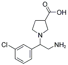 1-[2-AMINO-1-(3-CHLORO-PHENYL)-ETHYL]-PYRROLIDINE-3-CARBOXYLIC ACID Struktur