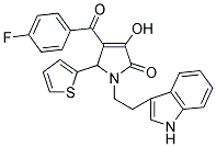 4-(4-FLUOROBENZOYL)-3-HYDROXY-1-[2-(1H-INDOL-3-YL)ETHYL]-5-(2-THIENYL)-1,5-DIHYDRO-2H-PYRROL-2-ONE Struktur