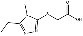 (5-ETHYL-4-METHYL-4 H-[1,2,4]TRIAZOL-3-YLSULFANYL)-ACETIC ACID Struktur