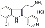 2-(7-CHLORO-2-PYRIDIN-4-YL-1H-INDOL-3-YL)-ETHYLAMINE MONOHYDROCHLORIDE Struktur