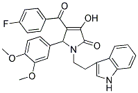 1-(2-(1H-INDOL-3-YL)ETHYL)-5-(3,4-DIMETHOXYPHENYL)-4-(4-FLUOROBENZOYL)-3-HYDROXY-1H-PYRROL-2(5H)-ONE Struktur