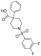 1-[(3,4-DIFLUOROPHENYL)SULFONYL]-4-PHENYLPIPERIDINE-4-CARBOXYLIC ACID Struktur