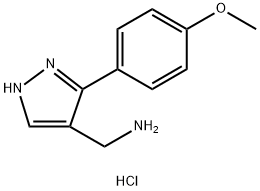 ([3-(4-METHOXYPHENYL)-1H-PYRAZOL-4-YL]-METHYL)AMINE DIHYDROCHLORIDE Struktur