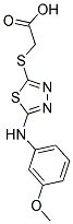 ([5-[(3-METHOXYPHENYL)AMINO]-1,3,4-THIADIAZOL-2-YL]THIO)ACETIC ACID Struktur