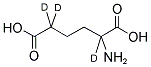 DL-2-AMINO-1,6-HEXANEDIOIC-2,5,5-D3 ACID Struktur