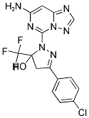 1-(7-AMINO[1,2,4]TRIAZOLO[1,5-C]PYRIMIDIN-5-YL)-3-(4-CHLOROPHENYL)-5-(TRIFLUOROMETHYL)-4,5-DIHYDRO-1H-PYRAZOL-5-OL Struktur