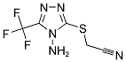 ([4-AMINO-5-(TRIFLUOROMETHYL)-4H-1,2,4-TRIAZOL-3-YL]SULFANYL)ACETONITRILE Struktur