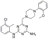 N~2~-(3-CHLORO-2-METHYLPHENYL)-6-{[4-(2-METHOXYPHENYL)-1-PIPERAZINYL]METHYL}-1,3,5-TRIAZINE-2,4-DIAMINE Struktur