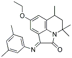 (E)-1-(3,5-DIMETHYLPHENYLIMINO)-8-ETHOXY-4,4,6-TRIMETHYL-5,6-DIHYDRO-1H-PYRROLO[3,2,1-IJ]QUINOLIN-2(4H)-ONE Struktur