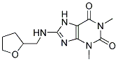 1,3-DIMETHYL-8-[(TETRAHYDROFURAN-2-YLMETHYL)AMINO]-3,7-DIHYDRO-1H-PURINE-2,6-DIONE Struktur