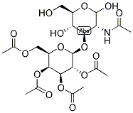 2-ACETAMIDO-2-DEOXY-3-O-(2,3,4,6-TETRA-O-ACETYL-BETA-D-GALACTOPYRANOSYL) D-GLUCOPYRANOSE Struktur