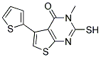 2-MERCAPTO-3-METHYL-5-THIOPHEN-2-YL-3H-THIENO[2,3-D]PYRIMIDIN-4-ONE Struktur