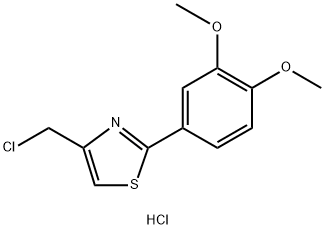 4-(CHLOROMETHYL)-2-(3,4-DIMETHOXYPHENYL)-1,3-THIAZOLE HYDROCHLORIDE Struktur