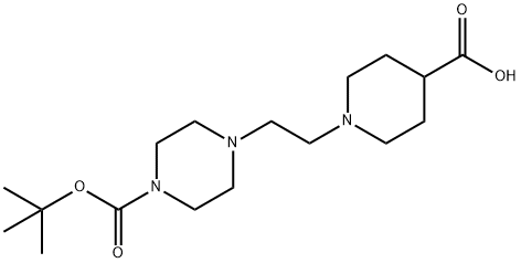 1-(2-[4-(TERT-BUTOXYCARBONYL)PIPERAZINO]ETHYL)-4-PIPERIDINECARBOXYLIC ACID price.