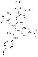 2-(2,3-DIOXOINDOLIN-1-YL)-N-(1-(4-ISOPROPYLPHENYL)-2-(4-METHOXYPHENYLAMINO)-2-OXOETHYL)-N-(2-METHYLBENZYL)ACETAMIDE Struktur