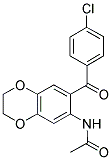 N-[7-(4-CHLORO-BENZOYL)-2,3-DIHYDRO-BENZO[1,4]DIOXIN-6-YL]-ACETAMIDE Struktur