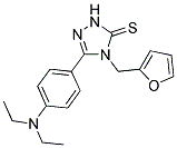 5-[4-(DIETHYLAMINO)PHENYL]-4-(2-FURYLMETHYL)-2,4-DIHYDRO-3H-1,2,4-TRIAZOLE-3-THIONE Struktur