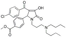 METHYL 4-(3-(4-CHLOROBENZOYL)-1-(3-(DIBUTYLAMINO)PROPYL)-4-HYDROXY-5-OXO-2,5-DIHYDRO-1H-PYRROL-2-YL)BENZOATE Struktur