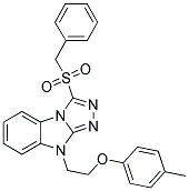 3-PHENYLMETHANESULFONYL-9-(2-P-TOLYLOXY-ETHYL)-9H-BENZO[4,5]IMIDAZO[2,1-C][1,2,4]TRIAZOLE Struktur