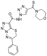 N-[4-(MORPHOLIN-4-YLCARBONOTHIOYL)-1H-1,2,3-TRIAZOL-1-YL]-6-PHENYL-5H-[1,2,3]TRIAZOLO[5,1-B][1,3,4]THIADIAZINE-3-CARBOXAMIDE Struktur