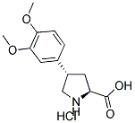 (+/-)-TRANS-4-(3,4-DIMETHOXYPHENYL)PYRROLIDINE-3-CARBOXYLIC ACID HYDROCHLORIDE Struktur