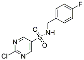 2-CHLORO-PYRIMIDINE-5-SULFONIC ACID 4-FLUORO-BENZYLAMIDE Struktur