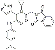 N-CYCLOPROPYL-N-(2-(4-(DIMETHYLAMINO)PHENYLAMINO)-2-OXO-1-(1,2,3-THIADIAZOL-4-YL)ETHYL)-2-(1,3-DIOXOISOINDOLIN-2-YL)ACETAMIDE Struktur