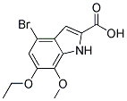 4-BROMO-6-ETHOXY-7-METHOXY-1H-INDOLE-2-CARBOXYLIC ACID Struktur