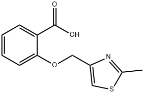 2-[(2-METHYL-1,3-THIAZOL-4-YL)METHOXY]BENZOIC ACID Struktur