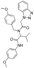 2-(2-(1H-BENZO[D][1,2,3]TRIAZOL-1-YL)-N-(4-METHOXYBENZYL)ACETAMIDO)-N-(4-METHOXYPHENYL)-3-METHYLBUTANAMIDE Struktur