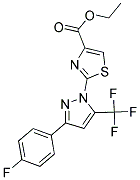 ETHYL 2-[3-(4-FLUOROPHENYL)-5-(TRIFLUOROMETHYL)-1H-PYRAZOL-1-YL]-1,3-THIAZOLE-4-CARBOXYLATE Struktur