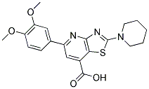 5-(3,4-DIMETHOXYPHENYL)-2-PIPERIDIN-1-YL[1,3]THIAZOLO[4,5-B]PYRIDINE-7-CARBOXYLIC ACID Struktur