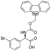 (R)-(3-BROMO-PHENYL)-[(9H-FLUOREN-9-YLMETHOXYCARBONYLAMINO)]-ACETIC ACID Struktur