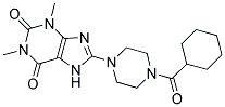 1,3-DIMETHYL-8-[4-(CYCLOHEXYLCARBONYL)PIPERAZIN-1-YL]-3,7-DIHYDRO-1H-PURINE-2,6-DIONE Struktur