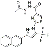 N'-ACETYL-2-[3-(2-NAPHTHYL)-5-(TRIFLUOROMETHYL)-1H-PYRAZOL-1-YL]-1,3-THIAZOLE-4-CARBOHYDRAZIDE Struktur