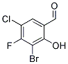 3-BROMO-5-CHLORO-4-FLUORO-2-HYDROXY-BENZALDEHYDE Struktur