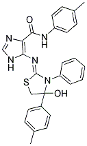 (Z)-5-(4-HYDROXY-3-PHENYL-4-P-TOLYLTHIAZOLIDIN-2-YLIDENEAMINO)-N-P-TOLYL-1H-IMIDAZOLE-4-CARBOXAMIDE Struktur