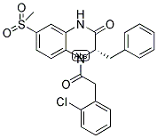 (3S)-3-BENZYL-4-[2-(2-CHLORO-PHENYL)-ACETYL]-7-METHANESULFONYL-3,4-DIHYDRO-1H-QUINOXALIN-2-ONE Struktur