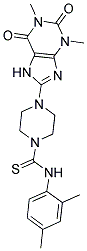 N-(2,4-DIMETHYLPHENYL)-4-(1,3-DIMETHYL-2,6-DIOXO-2,3,6,7-TETRAHYDRO-1H-PURIN-8-YL)PIPERAZINE-1-CARBOTHIOAMIDE Struktur