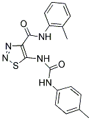 N-(2-METHYLPHENYL)-5-({[(4-METHYLPHENYL)AMINO]CARBONYL}AMINO)-1,2,3-THIADIAZOLE-4-CARBOXAMIDE Struktur