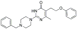 2-(4-BENZYLPIPERAZIN-1-YL)-6-METHYL-5-(2-PHENOXYETHYL)PYRIMIDIN-4(3H)-ONE Struktur