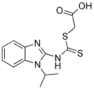 (1-ISOPROPYL-1H-BENZOIMIDAZOL-2-YLTHIOCARBAMOYLSULFANYL)-ACETIC ACID Struktur