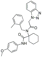 1-(2-(1H-BENZO[D][1,2,3]TRIAZOL-1-YL)-N-(2-METHYLBENZYL)ACETAMIDO)-N-(4-METHOXYPHENYL)CYCLOHEXANECARBOXAMIDE Struktur