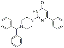 2-(4-BENZHYDRYLPIPERAZIN-1-YL)-6-PHENYLPYRIMIDIN-4(3H)-ONE Struktur